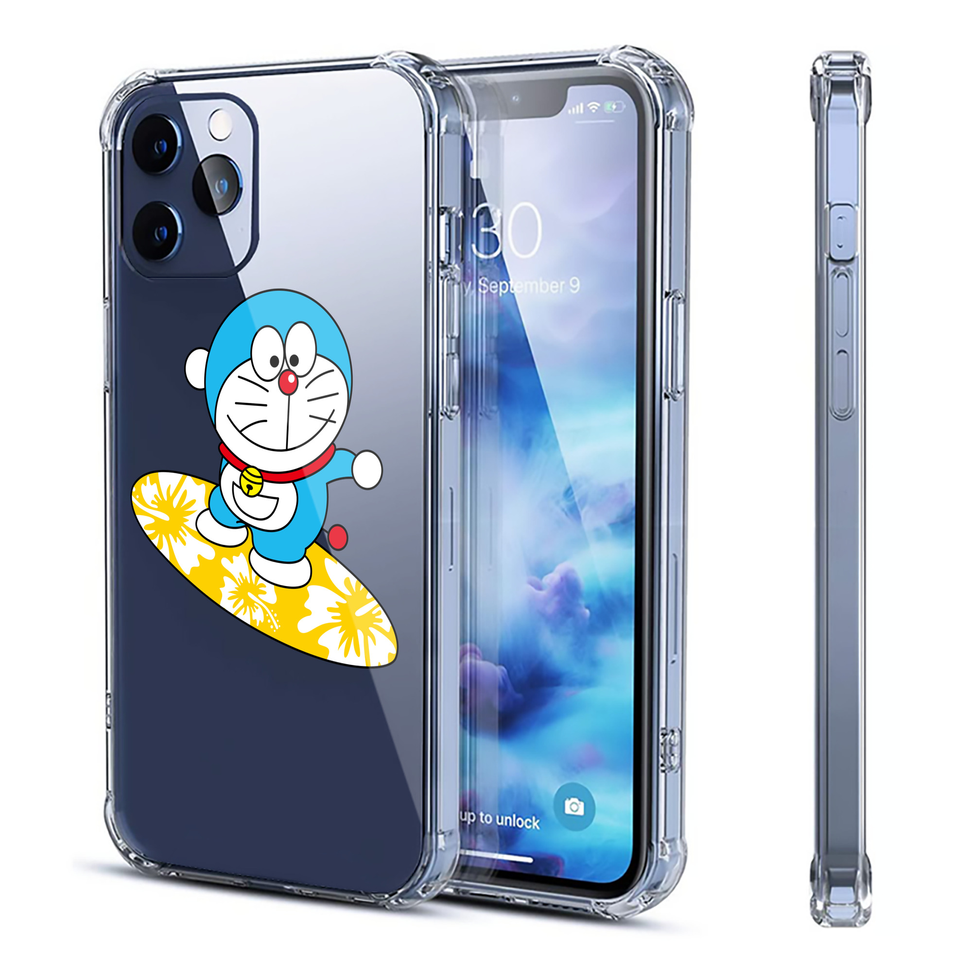 （画像用） ドラえもん Doraemon 【iPhone 12シリーズ対応】透明スマホケース（クリアソフトケース）